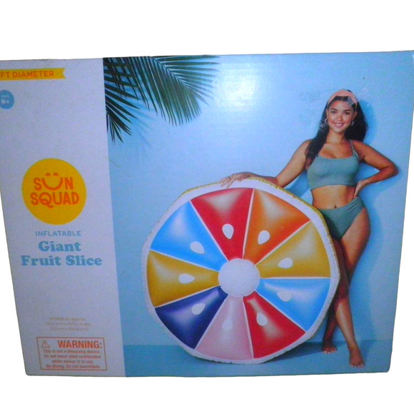 Gigantic Fruit Slice Pool Float, 4 Ft. Dia., w/ Manual & Repair Kit - Sun Squad - Picture 2 of 6